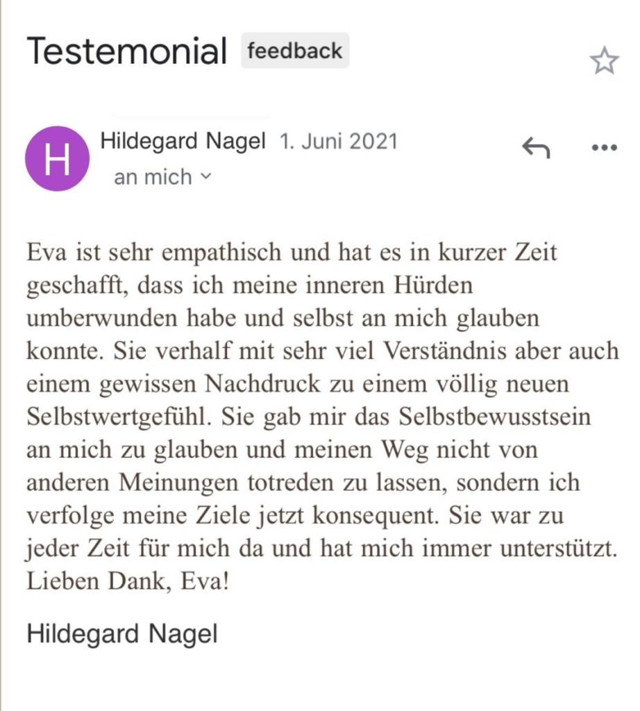 Testimonial - Coaching Programm